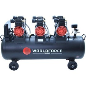 Resim Worldforce 200 L 8 Bar Sessiz Ve Yağsız Hava Kompresörü 6 Piston 