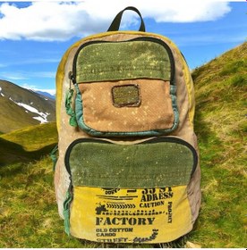 Resim Kaliteli Tek Bölmeli Vintage Disayn Günlük Sırt Gezi Okul Seyahat Çantası Jannie Bag 27 Cm X 40 Cm Sarı 