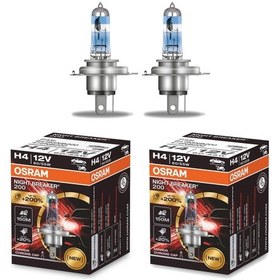 Resim Osram Night Breaker 200 H4 Ampül 2 Adet - %200 Fazla Işık N11.3753 