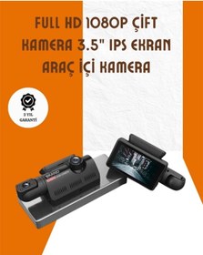 Resim Araç İçi Ve Ön Kameralı 3 İnç Ips Ekranlı Full Hd Güvenlik Kamerası 