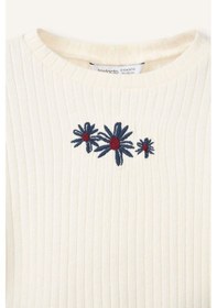 Resim Defacto Floral Fitilli Kaşkorse 2li Takım Kız Bebek G8183a526smer105 Ekru-er105 