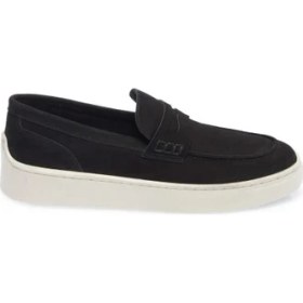 Resim Tergan Siyah Hakiki Nubuk Deri Erkek Loafer - E24I1AY56746-A64 