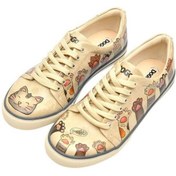 Resim Dogo Kadın Vegan Deri Bej Sneakers - Yummy Tasarım 