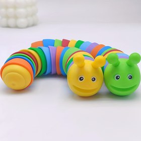 Resim KEDİLER İÇİN CATERPILLAR Oyuncak - Hareketli, Pil Gerektirmeyen Etkileşimli Solucan Şeklinde Evcil Hayvan Arkadaşı, Güvenli Plastik Yapı - Tek Başına Oyun, İç Mekan Kediler için Depresyon Önleme ve Eğlence - Yeşil, Sarı, Kırmızı, Mavi, Turuncu, Mor, Gökkuşağı Renkleri - Kedi Sahipleri için Mükemmel Hediye, Oynaklı Tasarım, Dokulu Yüzey 