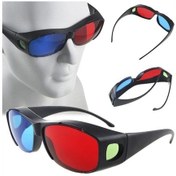 Resim Boyutsal Anaglyph Tv Film Dvd Oyunu İçin Kırmızı Mavi 3d Gözlük Siyah Çerçeve Black 