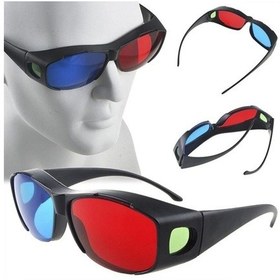 Resim Boyutsal Anaglyph Tv Film Dvd Oyunu İçin Kırmızı Mavi 3d Gözlük Siyah Çerçeve Black 