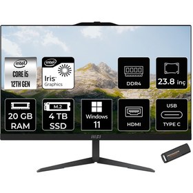 Resim Msı Modern AM242 Intel Core I5 1235U 20GB 4tb SSD 23.8" Fhd Windows 11 Pro All In One Bilgisayar & Per4 USB Bellek 12M838XTRP420 