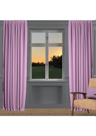 Resim Koyu Lila Ada Fon Perde Normal Pile 1'e 2,5 Pile-koyu Lila Koyu Lila 