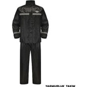 Resim Motosiklet Ve Bisiklet Lüx Yağmurluk Takım Üst Ve Alt 1.kalite Astarlı Motor Kurye Yağmurluğu 