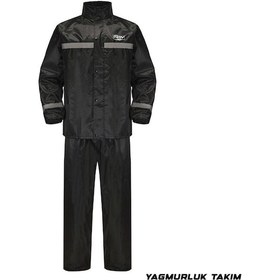 Resim Motosiklet Ve Bisiklet Lüx Yağmurluk Takım Üst Ve Alt 1.kalite Astarlı Motor Kurye Yağmurluğu 