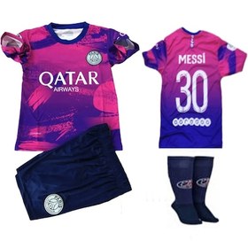 Resim Çocuk Forma+Şort+Çorap Messi Psg 
