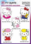 Resim F17 Ajans Ütü Ile Yapışan Tekstil Dtf Baskı Görseli Hello Kitty 5'li Set 