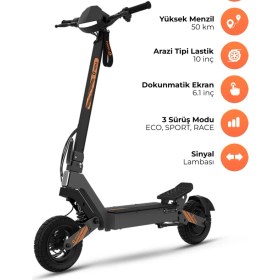 Resim Pirantech Yadea G10 Elektrikli Scooter 800W-1200W Güç – 50KM Menzil, Dokunmatik Ekran, Çift Süspansiyon 