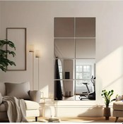 Resim Kare Pleksi Ayna 35x35cm 4 Adet - Silver Gümüş 