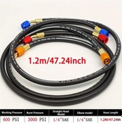 Resim Dashanshop Siyah 3 Parça R410a Şarj Hortumu Seti 1 4 Inch Sae Bağlantı Hvac Aletleri 