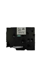 Resim Brother P-touch Tze-231 Muadil Beyaz Üzerine Siyah Etiket 12mm X 8m 1 