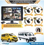 Resim Kayıtlı 10&quot Dörde Bölünebilir 4 Kameralı Ahd 720p Okul Servisler Için Kamera Seti 