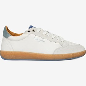 Resim Erkek Beyaz Hakiki Deri Sneaker Ayakkabı 