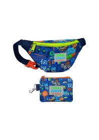 Resim Coral High Erkek Çocuk Saks Grafiti Desenli Bel Çantası Ve Bozuk Para Cüzdanı Set Çok Renkli 
