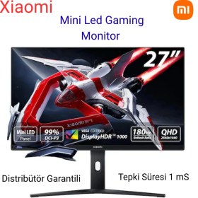 Resim Xiaomi G Pro 27I P27QBA-RGPGL 27" 1 Ms 2k Pivot IPS 180 Hz Oyuncu Monitörü+Dısplayport Kablo Hediye 