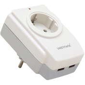 Resim VASTFAFA SM-120U 16 AMPER - 3680 WATT 2 USBLİ AKIM KORUMALI TEKLİ PRİZ 