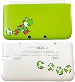 Resim 3DSXL Konut Kabukları Üst/Alt Kapak Plakaları Sınırlı Yeşil Değiştirme, Nintendo 3DS XL/LL 3DSLL Konsolu ile uyumlu, Yoshi Edition Dış A & E Yüz Kılıfı Ön Panel 2 ADET Set 