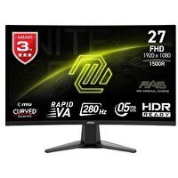 Resim MSI MAG 276CXF 27" 280 Hz 0.5 MS HDMI DP HDR Ready AdaptiveSync FHD Rapid VA Curved Oyuncu Monitörü 