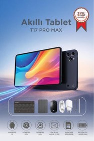 Resim Torima Android Tablet Kalem Klavye Mouse Full Set SIM Kartlı BTK Kayıtlı 10.1 İnç T17 Pro Max Koyu Mavi 