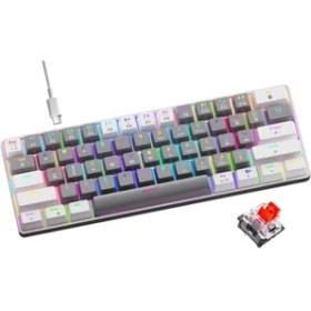 Resim Storemax T60 Mekanik Oyuncu Klavyesi Red Switch Rgb LED Işıklı Kablolu Gaming Klavye 