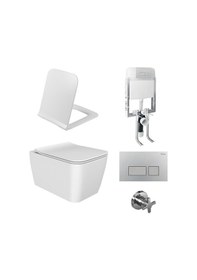 Resim Turkuaz Cerastyle Hera Kanalsız Asma Klozet Gömme Rezervuar Tam S 