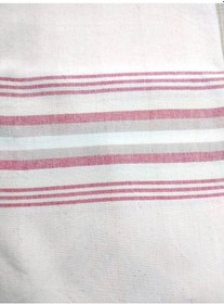 Resim Mandaş Pamuklu El Dokuma Peştemal (80X200) - Krem Pembee 