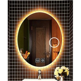 Resim Dnr-Mirror50xDnr-Mirror 70 cm Buğu Yapmayan Dokunmatik Tuşlu Makyaj Aynalı Günışığı Ledli Elips Banyo Aynası 