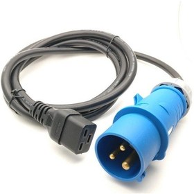 Resim IEC309 16A/32A IEC 320 C19 UPS/PDU Power Kablosu 2 metre 