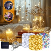 Resim Yeni Lityum Güneş Enerjili Dış Mekan IP54 Su Geçirmez Işıklar, Bahçe, Çim, Yılbağı Ağacı ve Diğer Tatil Süslemeleri için Uygun Yüksek Maliyet-Performans Parlaklık Uzun Pil Ömrü İplik Işıkları 