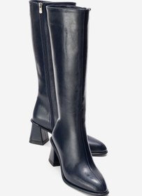 Resim Luvishoes Paradis Lacivert Cilt Kadın Kalın Topuklu Çizme Lacivert 