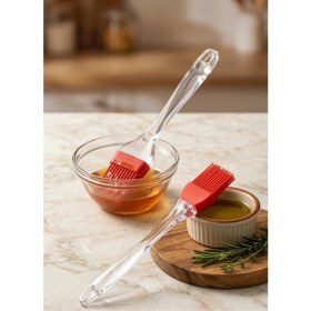 Resim Cozley Premium 2'li Silikon Yumurta Fırçası Seti - Büyük & Küçük Boy Şeffaf Saplı 