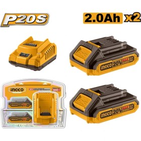 Resim Ingco Yedek Akü Li-İon Akü ve Şarj Cihazı Seti 20 V 