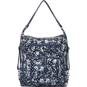 Resim Hem Sırt Hem De Omuz Kadın Çantası Smart Bags 1205 Mavi Rose Mavi - Bej 