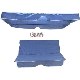 Resim Salıncak Minder Kılıf Takımı(Süngersiz)2 Kişilik Minder-Maviçizgi (532721195) 