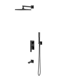 Resim Teska Ciera Pro Üç Yönlü Duş Seti-full Siyah Siyah 