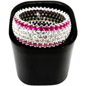 Resim Omar Silver Kadın Tamtur 5 Sıra Zirkon Taşlı Fuji Çizgili Gümüş Y 