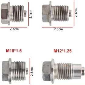 Resim Fortunelane Stainless Steel Manyetik Yağ Söküm M14 1.5 Gümüş - Parçaları Emir, Motor Yağını Temizler 