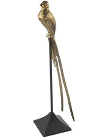 Resim Gold Siyah Dekor Kuş Obje 15x19x64cm 