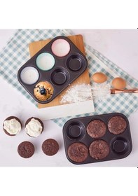 Resim Guardini Gardenıa 6lı Muffin Kek Kalıbı Kağıtlı 27x18,5 Cm 06689907 Siyah 