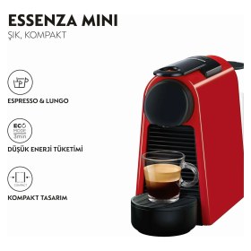 Resim Nespresso Essenza Mini D30 Kapsüllü Kahve Makinesi Kırmızı Aroma Uyumlu 1 Adet Premium Tat Deneyimi 