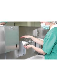 Resim Paslanmaz Sıvı Sabunluk Dezenfektanlık Hastane Tipi 1000 ml 