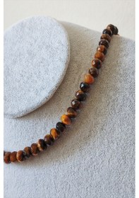 Resim Badeaccessories Rondela Kaplangözü Doğal Taş Kolye Turuncu 