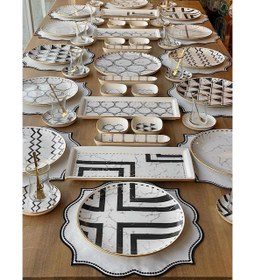 Resim Kahvaltı Takımı Feza Taj 77 Parça 12 Kişilik 