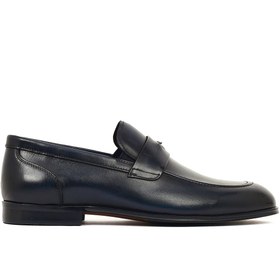 Resim Derimod Black Erkek Lacivert Deri Klasik Loafer - Lacivert / 4 