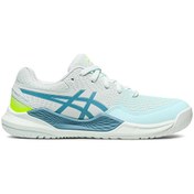 Resim Asics Gel Resolution 9 GS Beyaz Yeşil 9 GS Çocuk Tenis Ayakkabısı Asics